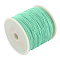 Braided Nylon Thread, Chinese Knotting Cord for Beading Jewelry Making Macrame Craft, Aquamarine, 0.8mm, about 100yards/roll