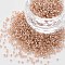Glass Cylinder Beads, Seed Beads, Silver Lined, Round Hole, Dark Salmon, 1.5~2x1~2mm, Hole: 0.8mm, about 80000pcs/bag, about 1pound/bag
