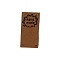 Handmade Microfiber Leather Labels, Rectangle, Garland, Coconut Brown, 50x25mm