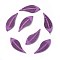 Faux Suede Big Pendant Decorations, Leaf, Purple, 44x16x1.6mm, Hole: 1.2mm