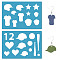 Acrylic Earring Handwork Template, Card Leather Cutting Stencils, Deep Sky Blue, Baseball Sports, Clothes, 130x90x2mm, 2pcs/set