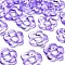 Transparent Acrylic Bead Frames, Flower, Lilac, 19x20x3.5mm, Hole: 1.6mm, Inner Diameter: 6.5mm