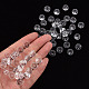 透明ガラスビーズ  フラットラウンド  透明  10x5~6mm  穴：2.5mm  約600個/ポンド&nbsp;GLAA-S195-C-001-5