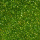 ガラスシードビーズ  トランスペアレント  ラウンド  緑黄  8/0  3mm  穴：1mm  約10000ビーズ/ポンド&nbsp;SEED-A004-3mm-4-2
