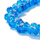 手作りランプワークビーズ連売り  バンピー  花  ドジャーブルー  13.5~14x14.5~15x7~8mm  穴：1.4mm  約28個/連  14.57インチ（37cm）&nbsp;LAMP-D015-08F-3