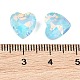 ガラスカボション  多面カット  ハート  シアン  10x10x4.5mm  45個/セット&nbsp;GLAA-N0028-08D-3