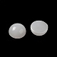 ガラスカボション  天然石風  半円  ホワイト  10x5mm&nbsp;GLAA-B017-07B-01-3