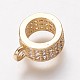 Brass Cubic Zirconia Tube Bails&nbsp;KK-P134-63G-2