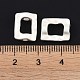 合金ビーズ  長方形  マットシルバーカラー  12.5x10x4mm  穴：2.5mm  7x5mm内径&nbsp;FIND-B038-21B-MS-4