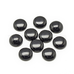 合成ブラックストーンカボション  半円/ドーム  8x4mm