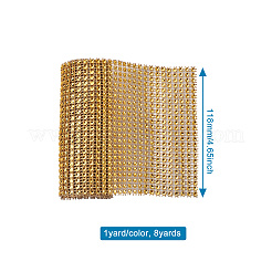 Plastic 24 Rows Rhinestone Mesh Wrap Roll&nbsp;AJEW-TA0001-09