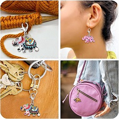 30Pcs 15 Colors Alloy Enamel Pendant Decorations&nbsp;HJEW-YW00518