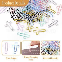 80Pcs 8 Styles Iron & Plastic Paper Clips&nbsp;AJEW-TA0002-97