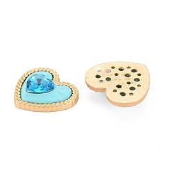 Rack Plating Spray Painted Alloy Glass Cabochons&nbsp;PALLOY-S143-09D