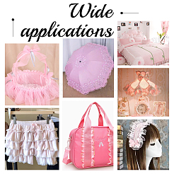 10M 10% Spandex 90% Polyamide Layered Pleated Lace Ribbon&nbsp;OCOR-GA0002-42B