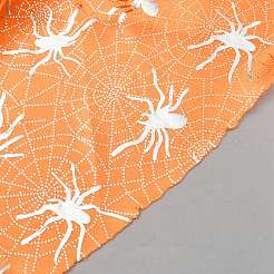 ポリエステル生地  衣料品用  スパイダーウェブでスパイダー  ダークオレンジ  150x0.02cm&nbsp;DIY-WH0496-86D