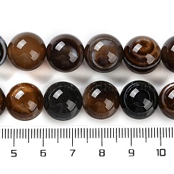 天然の瑪瑙ビーズ連売り  縞瑪瑙ビーズ  染め＆加熱  ラウンド  13mm  穴：1.8mm  約31個/連  15.63''（39.7センチメートル）&nbsp;G-NH0019-F01-01