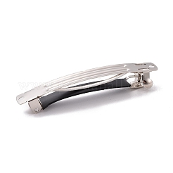 ヘアアクセサリー炭素鋼ヘア髪留め発見  熱収縮チューブ付き  ステンレス鋼色  80x17x9mm&nbsp;PHAR-C009-01P-02