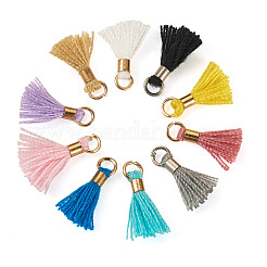 100Pcs 10 Colors Polycotton(Polyester Cotton) Tassel Pendant Decorations&nbsp;FIND-TA0009-08