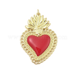 Rack Plating Brass Enamel Pendants&nbsp;KK-Z074-07G