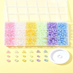 DIY Round Transparent Acrylic Beads Bracelets Making Kits&nbsp;DIY-FS0008-17