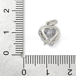 Brass Pave Cubic Zirconia Pendants&nbsp;KK-Z120-48P-02