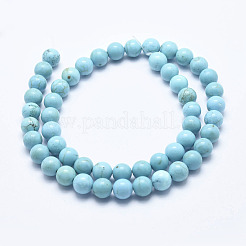 Natural Howlite Beads Strands&nbsp;X-G-K244-02-6mm-01