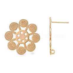 Brass Stud Earring Findings&nbsp;KK-N232-334LG