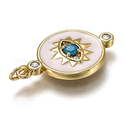 Brass Micro Pave Clear & Deep Sky Blue Cubic Zirconia Pendants&nbsp;ZIRC-B0003-29G