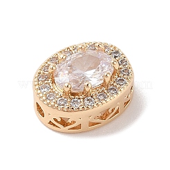 Brass Micro Pave Cubic Zirconia Beads&nbsp;KK-B100-073G