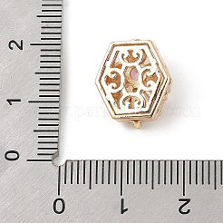 Brass Micro Pave Cubic Zirconia Beads&nbsp;KK-K297-28G-02