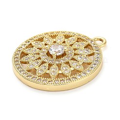 Brass Micro Pave Cubic Zirconia Pendants&nbsp;KK-L229-074G
