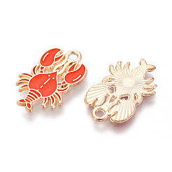 Marine Animals Alloy Enamel Pendants&nbsp;X-ENAM-T022-34I