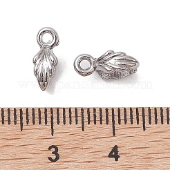 変色しない304ステンレススチール製アイスピックピンチベイル  葉  ステンレス鋼色  10.5x4mm  穴：1.2mm  ピン：0.8mm&nbsp;STAS-K277-05B-P