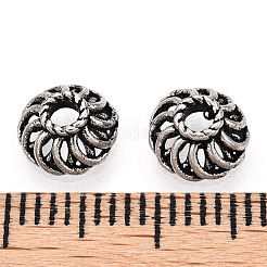 Tibetan Style 925 Sterling Silver Bead Caps&nbsp;STER-T007-72AS