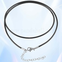 10Pcs Round Leather Cord Necklaces Making&nbsp;MAK-CL0001-01B