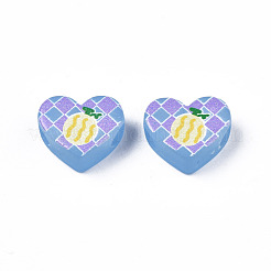 Transparent Printed Acrylic Beads&nbsp;MACR-S373-124-H01