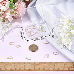 22Pcs Brass Micro Pave Clear Cubic Zirconia Earring Hooks&nbsp;KK-CN0002-34