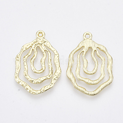 合金ペンダント  オーバル  ライトゴールド  31x22x2mm  穴：1.8mm&nbsp;PALLOY-T067-143LG