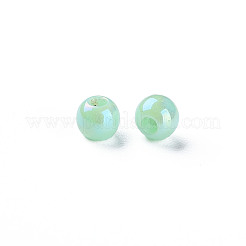 不透明なアクリルビーズ  ABカラー  ラウンド  アクアマリン  4x3.5mm  穴：1.6mm  約15000個/500g&nbsp;MACR-S371-11-I04