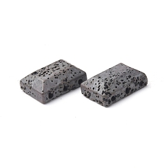天然溶岩石のマルチ連リンク  長方形  18x12x6mm  穴：1.2mm&nbsp;G-F740-12