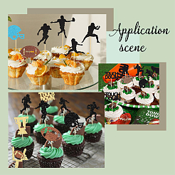 5 Sets Paper Cake Toppers&nbsp;AJEW-SC0002-73