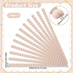 24Pcs Wood Carving Waistline Edge Strips for Living Room Background Wall Decorative&nbsp;DIY-WH0622-555D
