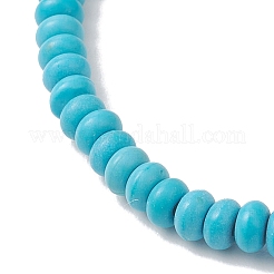 2Pcs Synthetic Turquoise Beads Stretch Bracelets&nbsp;BJEW-JB13415-03