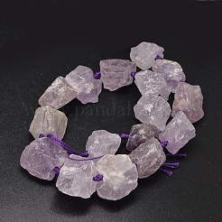 Nuggets Natural Amethyst Bead Strands&nbsp;G-F289-34A