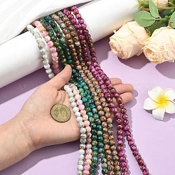 3Strands Baking Paint Glass Beads Strands&nbsp;DGLA-YW0001-55A