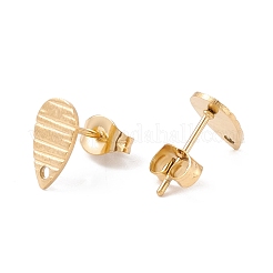 Ion Plating(IP) 304 Stainless Steel Stud Earring Findings&nbsp;STAS-L216-43G
