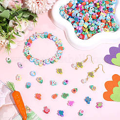 250Pcs 5 Styles Handmade Polymer Clay Beads&nbsp;CLAY-PA0001-40