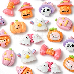 22個 11スタイル ハロウィンテーマ 不透明樹脂デコデンカボション  混合図形  14~28x20.5~31.5x8.5~11mm  2個/スタイル&nbsp;CRES-FS0001-15
