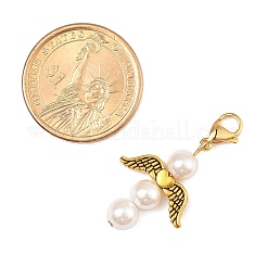 Angel Shell Pearl & Alloy Pendant Decoration&nbsp;HJEW-JM02402